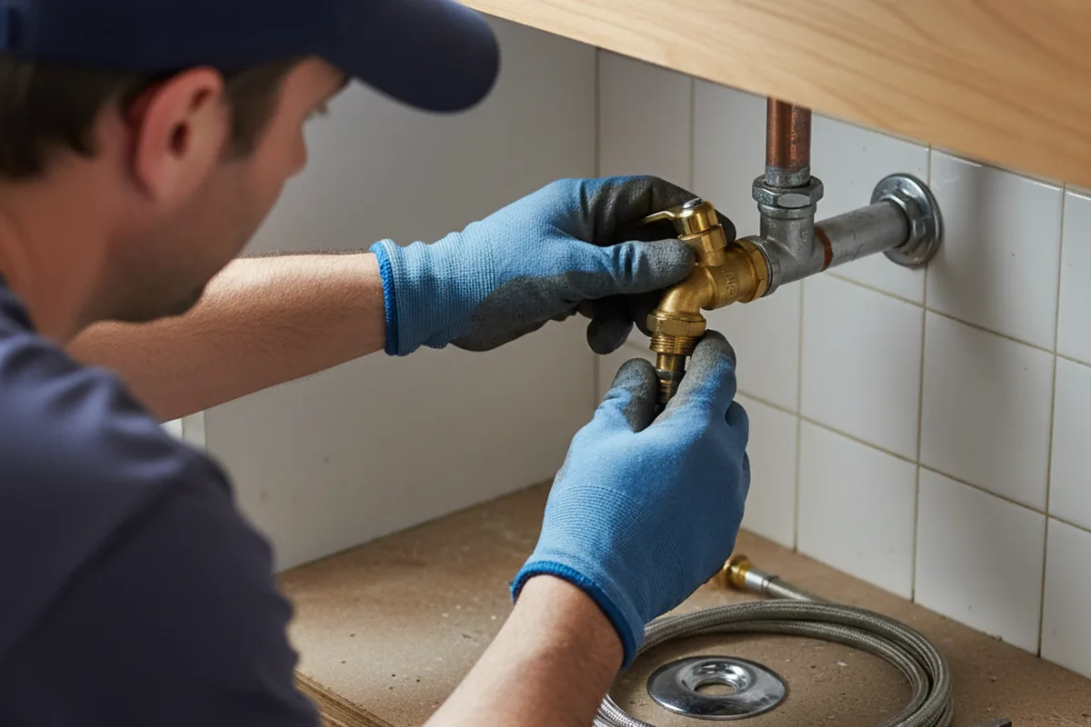 Shutoff valve and fitting work during Emergency Plumbing in Townsend